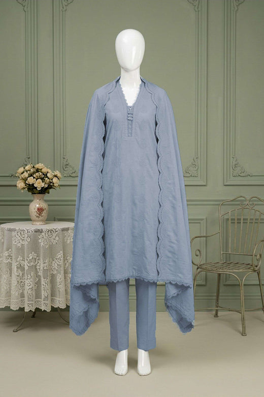 Ice Blue Karandi Shawl Set