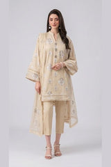Light Beige Embroidered Lawn 3 Piece - model