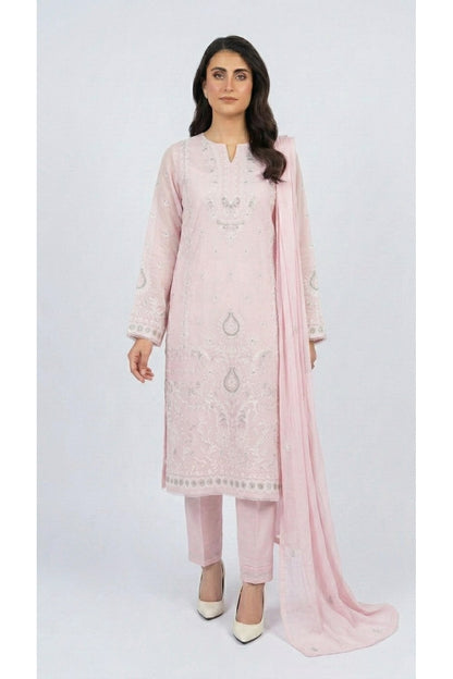 Fabareeze Light Pink 3 PC Embroidered Lawn