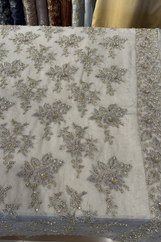 Off White Luxury Formal Chiffon