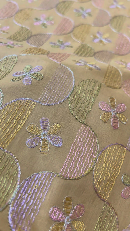Fabareeze Orange Embroidered Lawn video