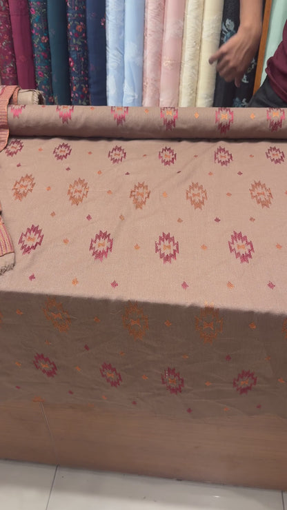 Brown Karandi Shawl Set — video