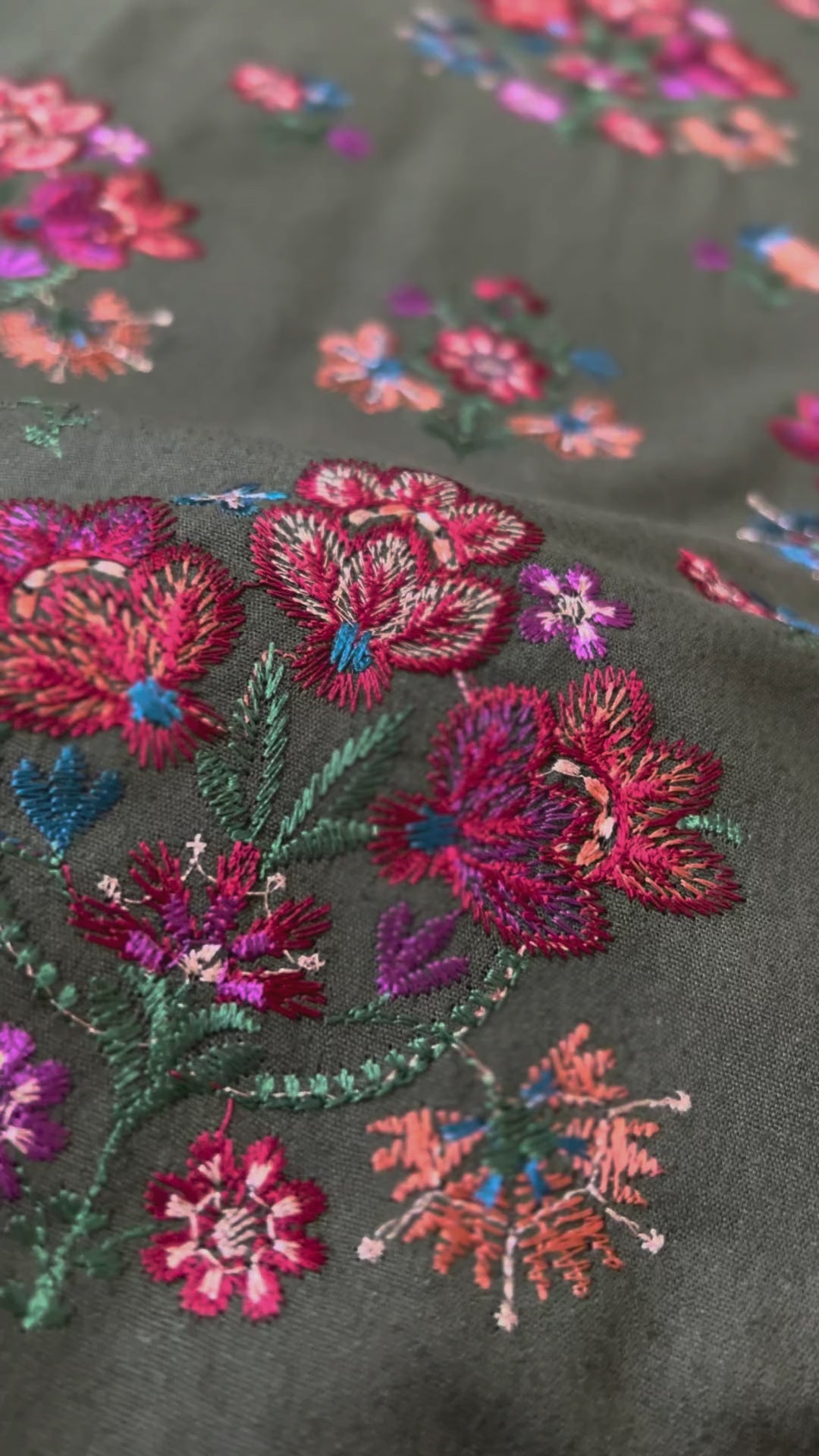 Fabareeze Olive Green Embroidered Karandi video