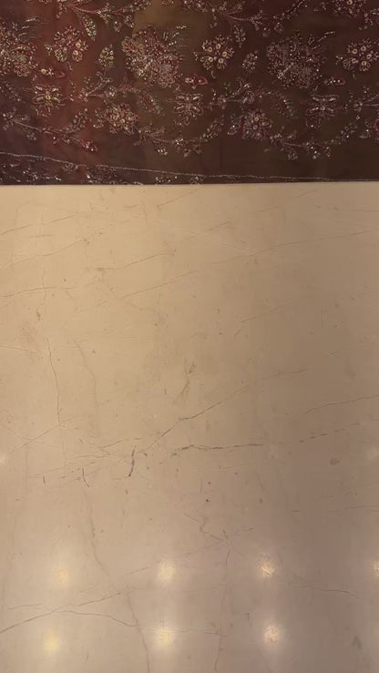 Coffee Brown Luxury Formal Chiffon - fabric video