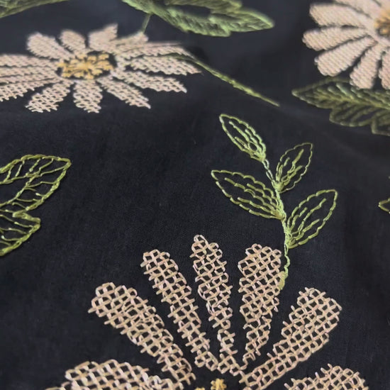 Fabareeze Black Embroidered Lawn video