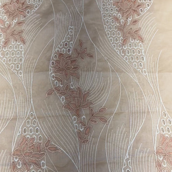 Peach Chikankari Embroidered lawn suit video