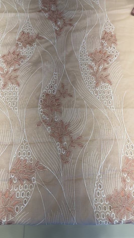 Peach Chikankari Embroidered lawn suit video