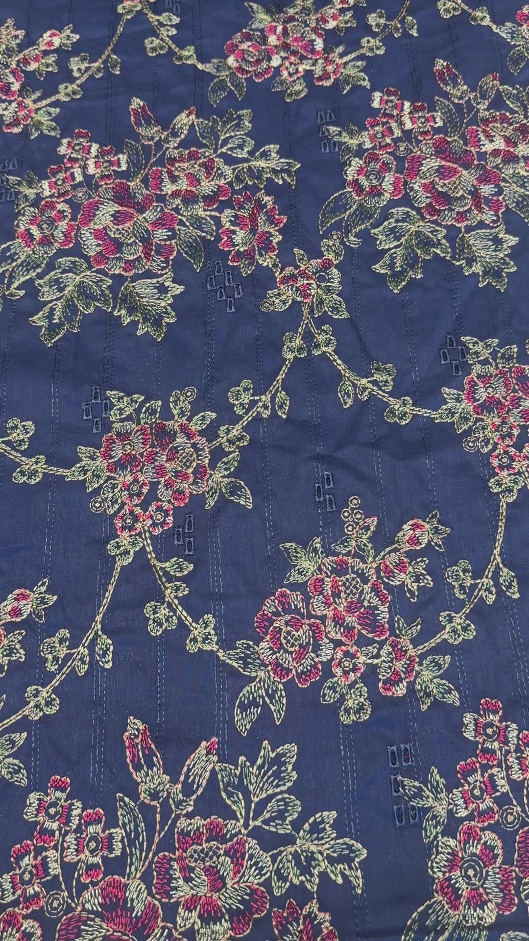 Navy Blue Chikankari Embroidered lawn suit video