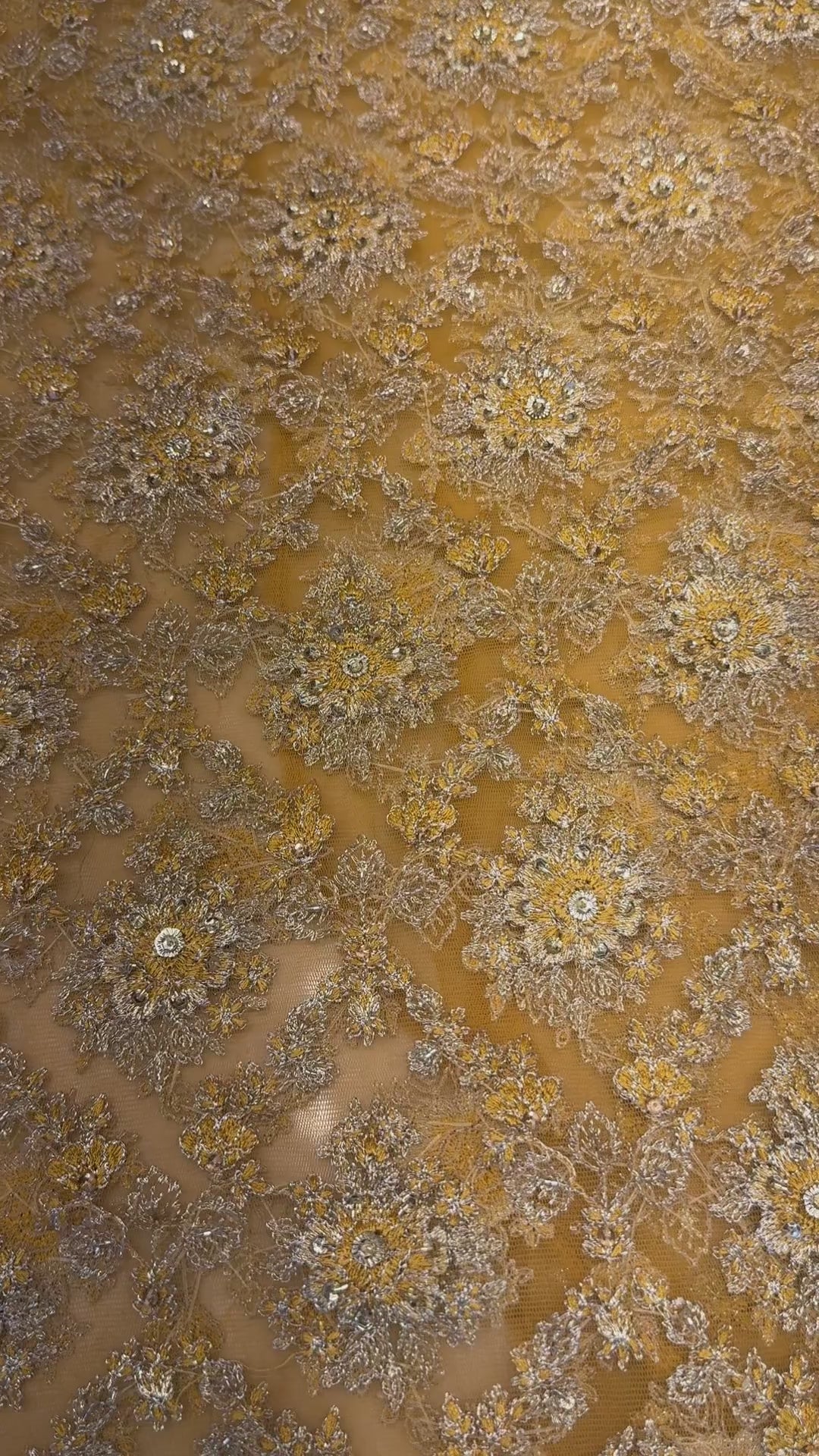 Yellow Fancy Net Hand Embellished video