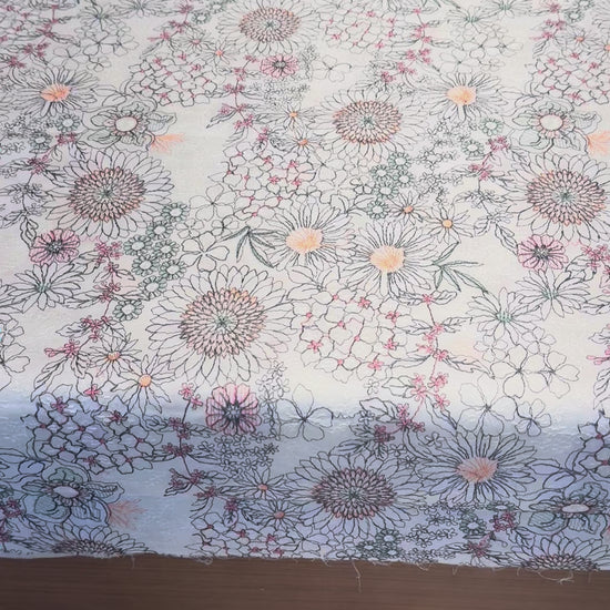 Fabareeze Off White Embroidered Lawn