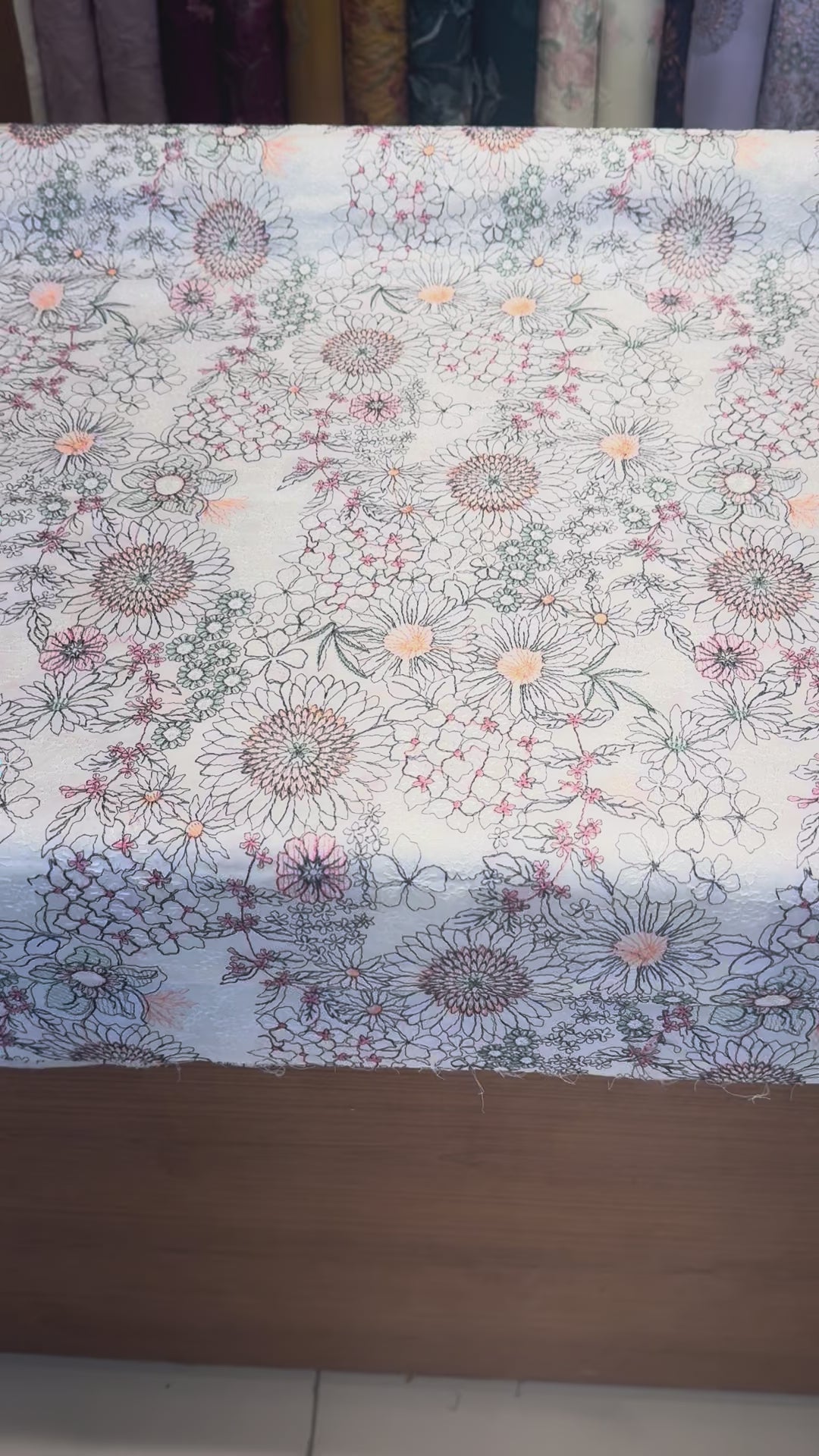 Fabareeze Off White Embroidered Lawn