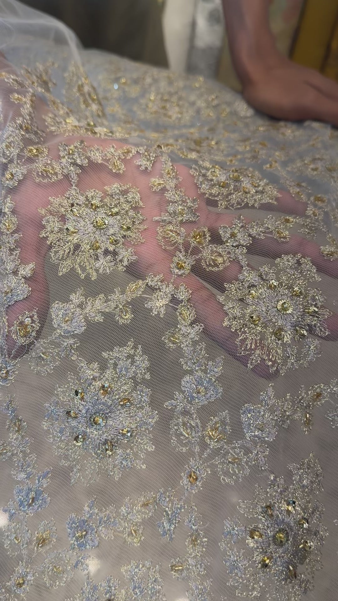 Fabareeze Pink Applique Cutwork Hand Embellished
