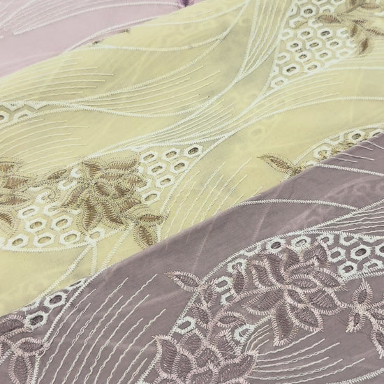 Multi-Colour Chikankari Embroidered – fabric detail video