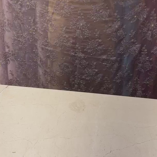 Mauve Luxury Formal Chiffon - fabric video