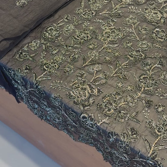 Black Fancy Chiffon Hand Embellished video