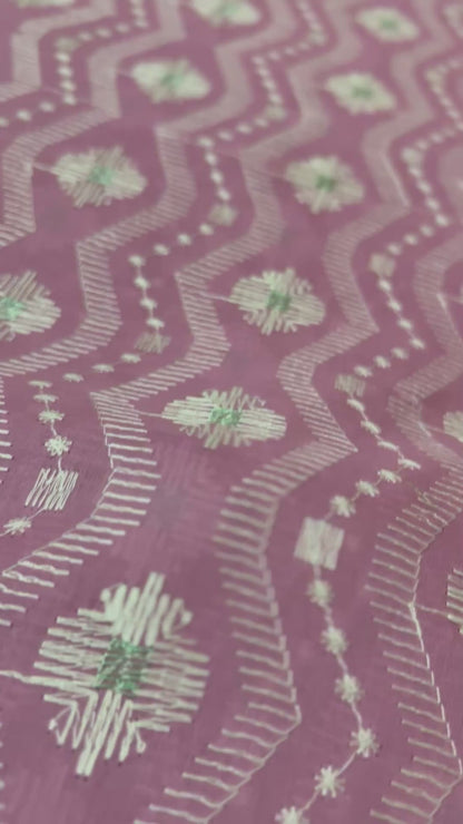 Pink Embroidered Lawn
