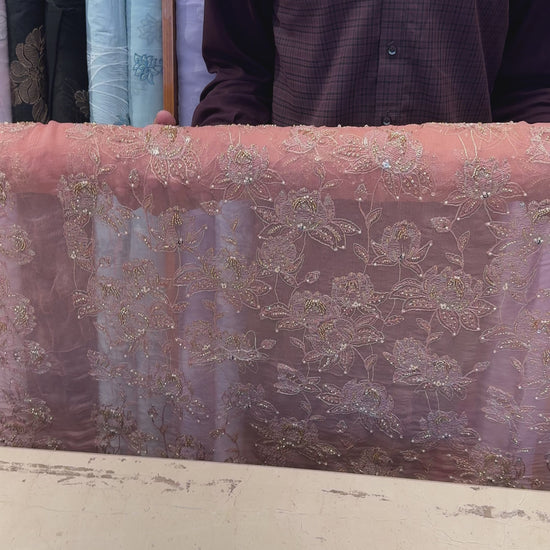 Rose Pink Fancy Chiffon – fabric video