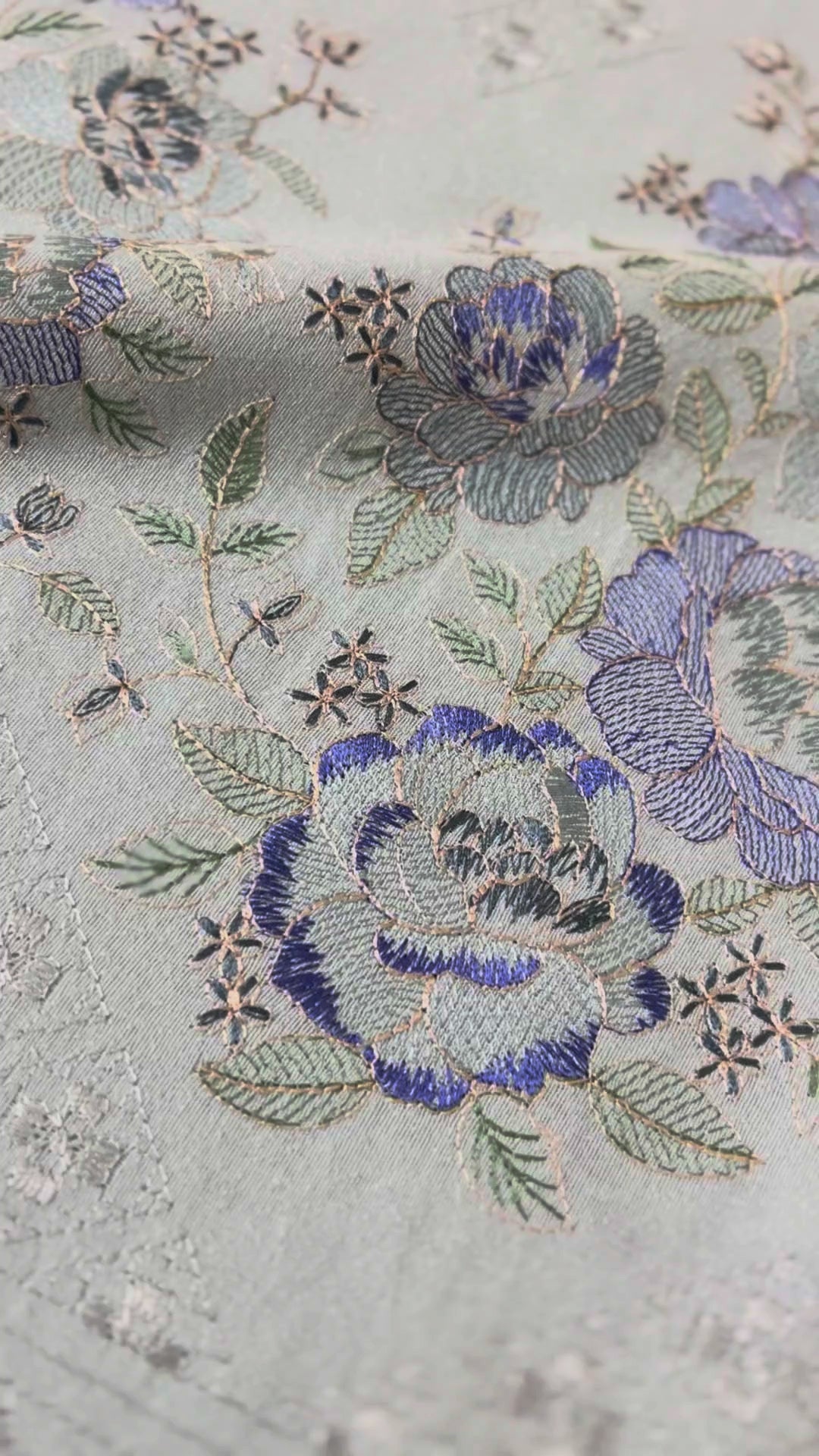 Fabareeze Ice Blue Embroidered Karandi video