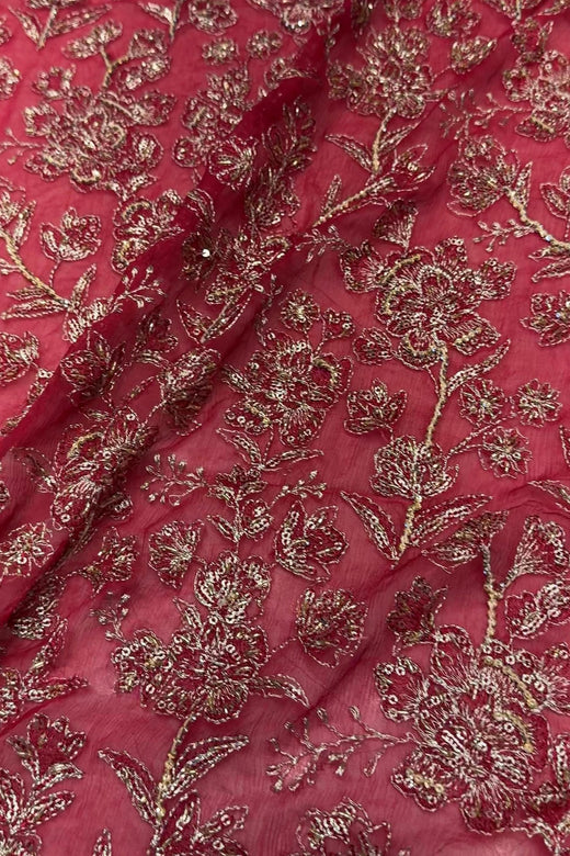 Red Luxury Formal Chiffon