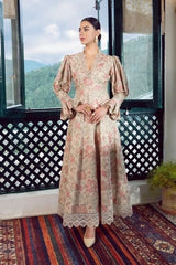 Fabareeze Beige 3 PC Lawn Embroidered